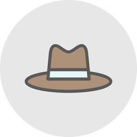 Hat Cowboy Side Vector Icon Design