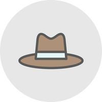 Hat Cowboy Side Vector Icon Design