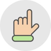 Hand Point Up Vector Icon Design