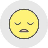 Frown Open Vector Icon Design