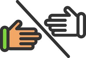 Handshake Slash Vector Icon Design