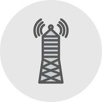 Broadcast Tower Vector Icon Design