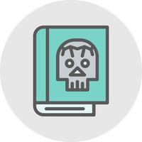 diseño de icono de vector muerto de libro