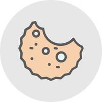 Cookie Bite Vector Icon Design