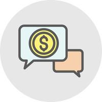 Comments Dollar Vector Icon Design