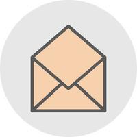 Envelope Open Vector Icon Design
