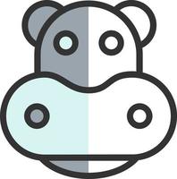 Hippo Vector Icon Design