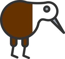 diseño de icono de vector de pájaro kiwi