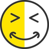 Grin Squint Vector Icon Design