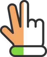 Hand Peace Vector Icon Design