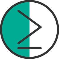 Greater Than Vector Icon Design