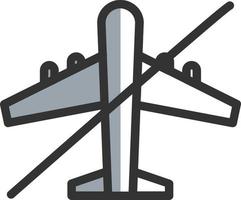 Plane Slash Vector Icon Design