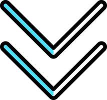 Chevrons Down Vector Icon Design