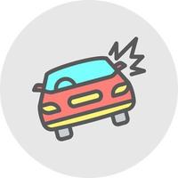 diseño de icono de vector de accidente de coche