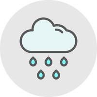 Cloud Rain Vector Icon Design