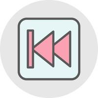 Fast Backward Vector Icon Design