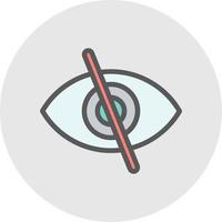 Eye Slash Vector Icon Design