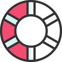 Life Ring Vector Icon Design