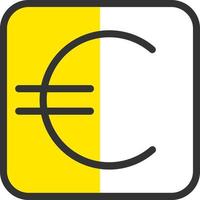 diseño de icono de vector de signo de euro