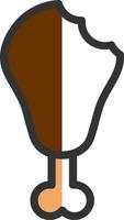 Drumstick Bite Vector Icon Design