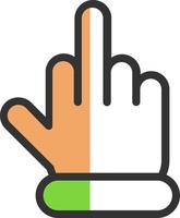 Hand Middle Finger Vector Icon Design