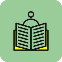 Book Reader Vector Icon Design