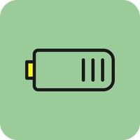 Battery Quarter Vector Icon Design