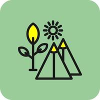 Campground Vector Icon Design