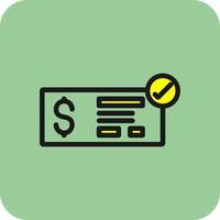 diseño de icono de vector alt de cheque de dinero