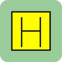 H Square Vector Icon Design