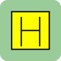 H Square Vector Icon Design