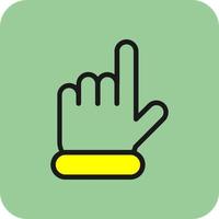 Hand Point Up Vector Icon Design