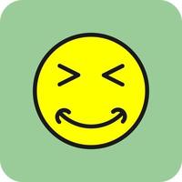 Grin Squint Vector Icon Design