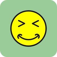 Grin Squint Vector Icon Design