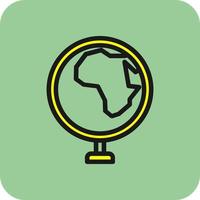 Globe Africa Vector Icon Design