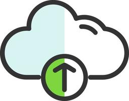 Cloud Upload Alt Vector Icon Design