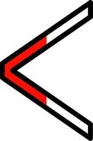 Angle Left Vector Icon Design