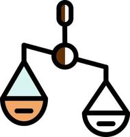 Balance Scale Right Vector Icon Design