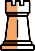 diseño de icono de vector de torre de ajedrez