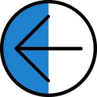 Arrow Circle Left Vector Icon Design