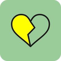 Heart Broken Vector Icon Design