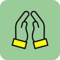 Praying Hands Vector Icon Design