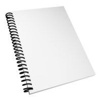 3D render notebook icon isolated on transparent background png