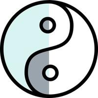 Yin Yang Vector Icon Design