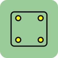 Dice Four Vector Icon Design