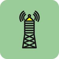 Broadcast Tower Vector Icon Design