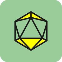 diseño de icono de vector de dados d20