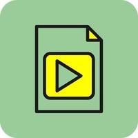 diseño de icono de vector de video de archivo