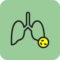 Lungs Virus Vector Icon Design