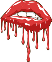 Dripping lips png graphic clipart design